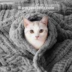 Battilo Light Grey Chunky Knit Throw Blanket for Couch, Thick Warm Cozy Soft Chenille Throw Blanket, Handmade Cable Knit Blanket for Sofa,Bed, Living Room, 50"x60"