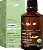 Cliganic Organic Rosemary Essential Oil, 1oz - 100% Pure Natural Undiluted, for Aromatherapy | Non-GMO Verified