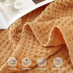 PHF Ultra Soft Waffle Weave Blanket King Size 104"x 90"- Washed Lightweight Breathable Cozy Woven Blanket for Bed - Aesthetic Decor for Couch Bedding Sofa Home Car - Orange