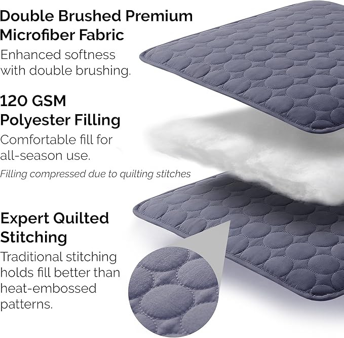 Southshore Fine Living, Inc. Oversized Bedding Quilt, Twin Coverlet Set, Lightweight Bedding, Soft Coverlet 2-Piece Set with One Matching Quilted Pillow Sham, All Season Twin/XL Bedspread, Denim