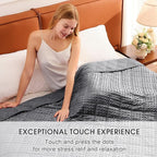 Grey Weighted Blanket for Adults 15lbs, 48"x72", Twin Full Size Cooling Minky Heavy Throw Blanket for 120-160lbs, Soft Winter Thick Big Blankets Weighted Comforter Gift for Sleeping