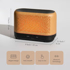 Earnest Living Essential Oil Diffuser Classic Flame Diffuser 200ml Timers Night Lights and Auto Off Function Home Office Humidifier Aromatherapy Diffusers for Essential Oils Wood