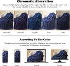 NEWCOSPLAY Super Soft King Blanket Dark Navy Premium Silky Flannel Fleece 3D Checkered Lightweight Bed Blanket All Season Use (Dark Navy Checkered, King(90"x110"))