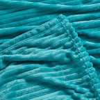Nestl Blue Throw Blanket for Couch - Cozy Warm Fuzzy Blankets for Women, Plush Small Fleece Throws for Girls - Teal Blue, 50 x 60 Inches