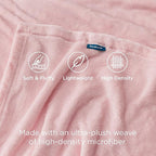Bedsure GentleSoft Pink Fleece Blanket - 300GSM Soft Lightweight Plush Cozy Blankets for Bed, Sofa, Couch, Travel, Camping, 50x70 inches