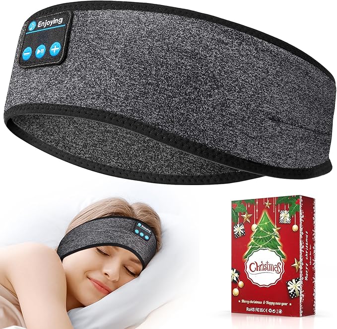Enjoying ENJ01 Bluetooth 5.2 Wireless Sleep Headphones - Grey, Modern, Comfortable for Side Sleepers, Adults & Teens - 10H Battery, 2-Year Warranty