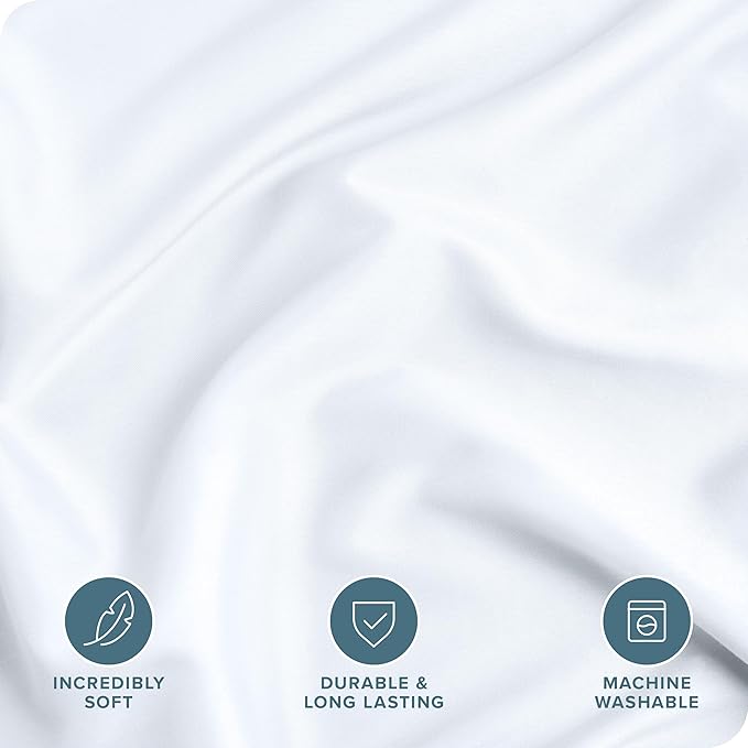 Bare Home Bedding Duvet Cover King Size - Premium 1800 Super Soft Collection - Lightweight, Cooling - Soft Breathable Bedding Duvet Cover (King, White)