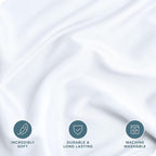 Bare Home Bedding Duvet Cover Full Size - Premium 1800 Super Soft Collection - Lightweight, Cooling Duvet Cover - Soft Breathable Bedding (Full, White)