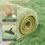 Yellow Green Area Rugs 4x6 Feet Rug for Bedroom Living Room, Cute Indoor Gradient Carpets, Plush Soft Rug for Kids Room, Fluffy Rugs for Girls Boys Nursery Room Home Decor