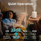ASAKUKI Essential Oil Diffuser for Home, 300 ml Aromatherapy Diffuser with 6 Essential Oil Sets, Automatic Shut-Off, 7 LED Lights for Living Room, Kitchen, Bedroom, Hotel - Brown with Oils