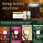 Lifelines Flameless Candle Diffuser - Winter Edition Gift Set - Aromatherapy Essential Oil Diffuser with 2 Holiday ClickWick Blends - Cordless & Waterless for Home - Electric Candles Blow Out Flame