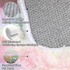 ONASAR Rainbow Area Rugs for Living Room, 5x8 Fluffy Girls Bedroom Rug, Indoor Ultra Soft Plush Shaggy Large Floor Carpets for Nursery Kids Baby Boys Teen Dorm Playroom Home Decor Aesthetic