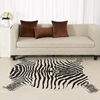 townssilk Area Rug Faux Zebra Print Rug 4.3x4.7 Feet Rug/Mat/Carpets for Home