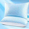 QUTOOL Firm Pillow Shredded Memory Foam, Cooling Pillow for Hot Sleeper, Adjustable Bed Pillow for Side Back Stomach Sleepers, Washable Cover, CertiPUR-US Certified, Queen Size Set of 2