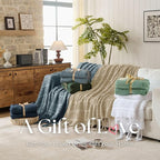 Boho Knitted Chenille Blanket with Tassels - Lightweight & Soft All-Season Throw - 3D Classic Pattern for Living Room Bedroom Couch, Sandy Beige, Twin 60"x80"