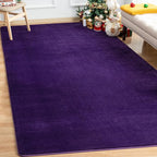 Andecor Shag Area Rug Fluffy Carpets, 5x7 Purple Washable Living Room Bedroom Rugs, Soft Fuzzy Indoor Rugs for Dorm Boys Girls Kids Room Nursery Home Decorations