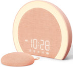 ANJANK Loud Alarm Clock with Wireless Bed Shaker, Vibrating Dual Alarm with Light Wake Up for Heavy Sleepers & Hearing Impaired, 9-Color Night Light, 8 Alarms, 0-100% Dimmer, USB Charger, Bedroom