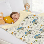 HOSUKKO Weighted Blanket - 5 lbs Cooling Ivory Forest Heavy Blanket - Small Size Breathable Blanket for Hot Sleepers(36 * 48 inches, 5 lbs)