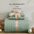 Bedsure King Quilt - Sage Green Bedspread King Size & Lightweight Comforter, Modern & Boho Coverlet with Clover Pattern, Ultra Soft All-Season Bedding, 106 x 96 Inches | Stitch-Free Quilting, Ultra Soft, Lightweight, Machine Washable, Pet-Friendly
