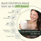 Lifelines Flameless Candle Aromatherapy Essential Oil Diffuser with 2 ClickWick Essential Oil Blends - Cordless & Waterless Diffuser for Home - Scented Electric Candles Blow Out Flame - Cream Bubble