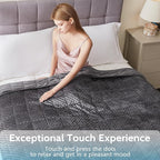 L'AGRATY Weighted Blanket for Adult - 80"x87" 20lbs Minky Dots Heavy Blanket with Glass Beads Soft Breathable for All-Season Summer Fall Winter Thick Comfort for Sleeping