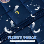 HOSUKKO Weighted Blanket - 2 lbs Navy Starry Sky Heavy Blanket - Small Size Breathable Blanket(20 * 30 inches, 2 lbs)