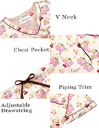 Ekouaer Silk Pajama for Women Short Sleeve Satin Pj Set Two Piece Soft Sleepwear Loungewear, S-XXL