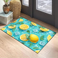Lemon Area Rug 2x3 ft Entry Rug Washable Boho Rugs Non Slip Low Pile Floral Door Mat Small Carpet for Bedroom, Bedside, Kids Room, Office, Dining Room