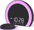 ANJANK Super Loud Alarm Clock with Wireless Bed Shaker, Vibrating Dual Alarm with Light Wake Up for Heavy Sleepers & Hearing Impaired, 9-Color Night Light, 5 Sounds, 0-100% Dimmer, USB Charger