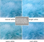Faux Fur Rug for Bedroom, Fluffy Runner Rugs Soft Sheepskin Rug Sofa Couch Seat Cushion, 2x6ft Sky Blue Plush Area Rug Shag Rugs Floor Carpets for Nursery Bedside, Cute Shaggy Fuzzy Home Decor