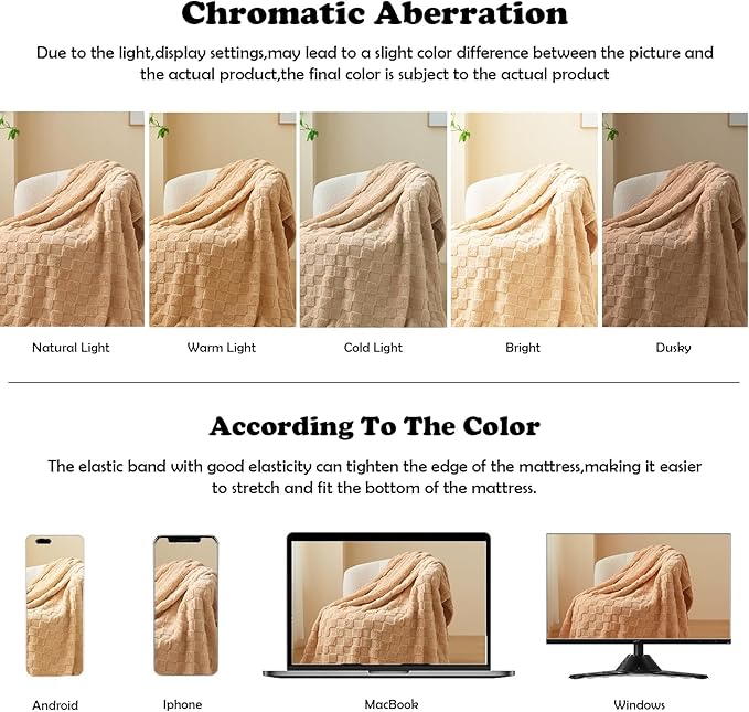 NEWCOSPLAY Super Soft Twin Blanket Brown Premium Silky Flannel Fleece 3D Checkered Lightweight Bed Blanket All Season Use (Brown Checkered, Twin(60"x80"))