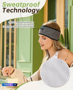 Perytong Sleep Headphones Bluetooth Headband Sleeping Headphones Wireless Sleep Headband with Comfortable Earbuds for Side Sleepers, Sleeping Eye Mask for Women Men Workout Running
