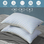 WOLKI King Size Pillows Set of 2 Shredded Memory Foam Pillows 2 Pack, Adjustable Firm Pillow for Side Sleepers, Back, Stomach, Hot Sleepers (20x36)