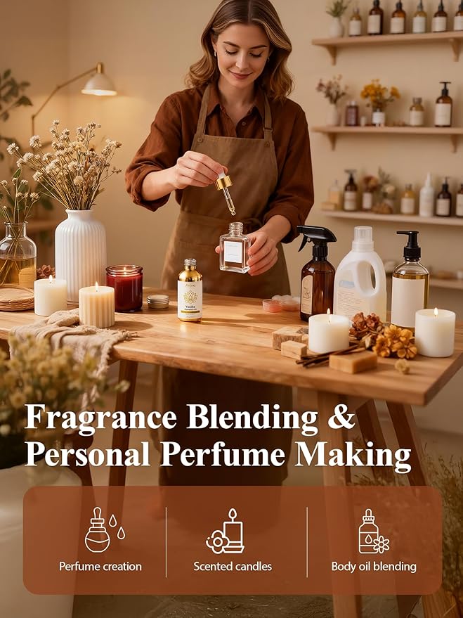 100% Pure Vanilla Essential Oil, 4 Fl Oz, Vanilla Oil for Diffusers, Home Fragrance & Aromatherapy, Essential Oils for Diffusers for Home & Skin & Home Care, Candle Scents for Candle Making
