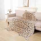 Leopard Rug, Cheetah Print Area Rug 5.2x6.5 Feet Faux Animal Print Skin Carpet for Living Room Bedroom Home Decor