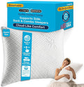 Xtreme Comforts Shredded Memory Foam Pillow- Allergy-Friendly & Cooling Pillow Cover for Side, Back & Stomach Sleepers- Machine Washable - Foam Pillows for Sleeping & Neck Pain Relief (Queen)