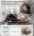 Sleep Mask with Headphones Bluetooth 5.4, TOPOINT Blackout Eye Mask for Sleeping Headphones Earphones with Soft Bamboo Cotton Cooling Breathable, HD Stereo Speaker for Side Sleepers Women Men Travel
