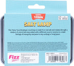 Fizz Creations Teeny Town Miniature Himalayan Salt Lamp – Battery-Operated LED Mood Light with Carry Case – Ideal for Desktops, Coffee Tables, and Small Spaces – Natural Orange Glow