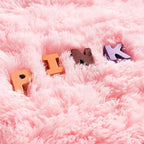 Noahas Fluffy 5x8 Hot Pink Rugs for Bedroom Girls,Shaggy Area Rugs for Living Room,Thick Shag Throw Floor Carpet,Soft Non-Slip Dorm Nursery Kids Rug Home Decor Aesthetic