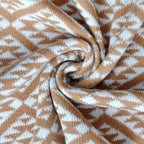 Nordic Style Orange Throw Blanket for Couch,Soft Cozy Cable Knit Throw for Bed Sofa Chair Living Room,Lightweight Warm Maximalist Decor Christmas Blanket,50"x60" (cr-D02)