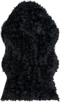 SAFAVIEH Faux Sheep Skin Collection 3' x 5' Black FSS115B Silken Glam 2.35-inch Thick Area Rug