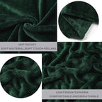 JIAHANNHA Fleece Blanket King Size Green 108 by 90 Inches Blankets for Couch Sofa Bed 280GSM,Super Soft Cozy and Luxury Bed Blanket for All Season