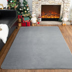 Przemy Washable Grey Rugs for Living Room Bedroom, 5x7 Feet Super Soft Memory Foam Rug Indoor Carpet for Kids Room Boys Girls Dorm Bedside Nursery Decor Mat
