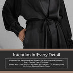 Lunya Washable Silk Robes for Women – Lightweight Short Robes with Pockets, Removable Belt & Interior Tie – Multiple Colors