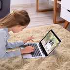 Softlife Beige Area Rug for Living Room, Fluffy Shag Plush 5.3x7.6 Rugs for Bedroom Girls, Shaggy Soft Fuzzy Kids Large Carpet for Dorm Bedside Ultra Cozy Non-Slip Indoor Decor