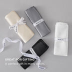 Bedsure Satin Body Pillow Cover with Zipper, Similar to Silk Body Pillow Pillowcase, Soft & Breathable Long Pillow Case, Cooling & Silky Long Pillowcase for Hair and Skin, Gifts, Grey, 20x54 Inches