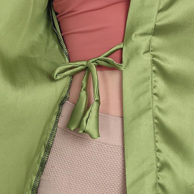 Silk Robes for Women Ankle Length Satin Kimono Robes with Belt Bridemaids Sleepwear Bachelorette Nightgown