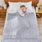 yescool Weighted Blanket for Adults (20 lbs, 60” x 80”, Pearl Grey) Cooling Heavy Blanket for Sleeping Perfect for 190-210 lbs, Queen Size Breathable Blanket with Premium Glass Bead, Machine Washable