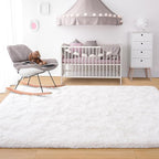 Noahas Large Fluffy Cream White 6x9 Area Rugs for Living Room Bedroom,Thick Shag Throw Rug,Big Soft Shaggy Bedside Non-Slip Plush Dorm Nursery Kids Carpet