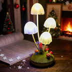 StarryEver Mushroom Lamp Cute Night Light, Rechargeable Mushroom Decor Small Table Lamps, Dual-Colors Bedside Lights with Dimmable Remote & Timer, Gift for Kids Teen Girls Bedroom